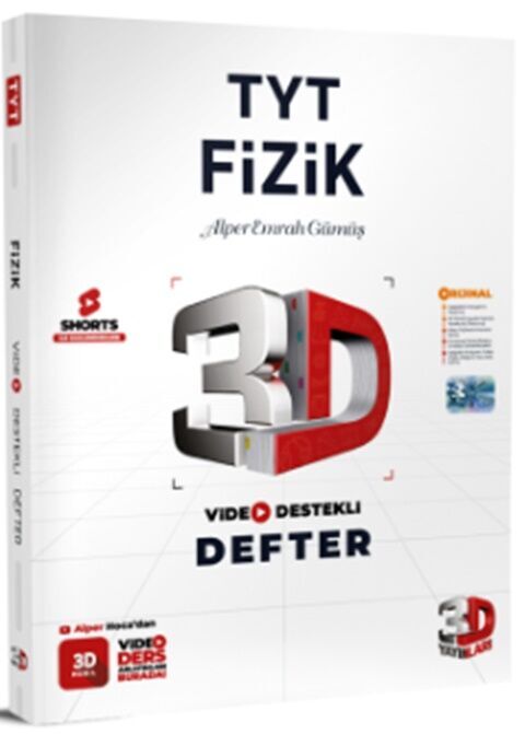 3D%20Yayınları%20TYT%20Fizik%20Video%20Destekli%20Defter