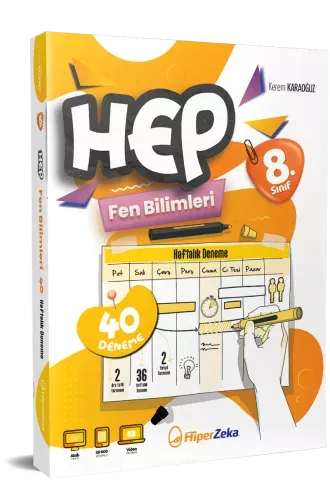 HiperZeka 2025 8. Sınıf Haftalık HEP Fen Bilimleri 40 Deneme | Kerem KARAOĞUZ