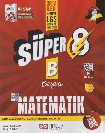 Nitelik 8. Sınıf Matematik Süper B Soru Kitabı