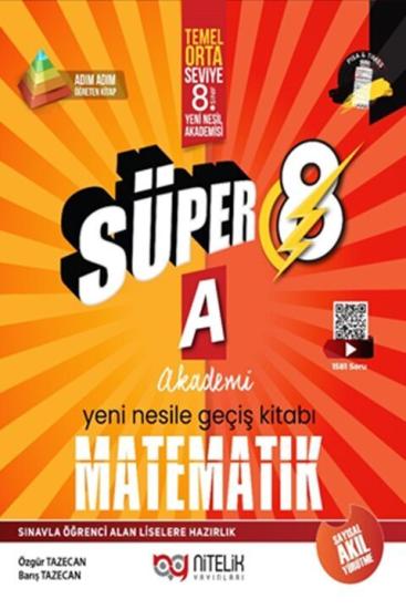 Nitelik  8. Sınıf Süper Matematik A Yeni Nesile Geçiş Kitabı