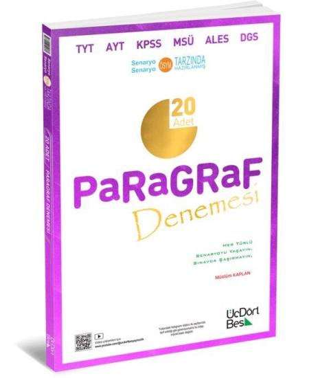 ÜçDörtBeş Yayınları Paragraf 20 Adet Denemesi **YENİ** 2025