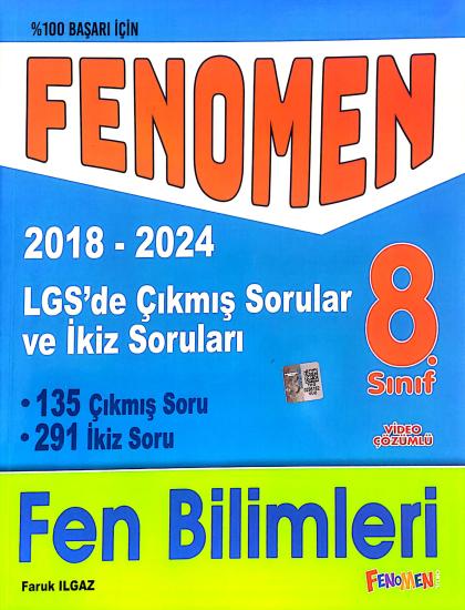 Fenomen Kitap 8. Sınıf LGS Fen Bilimleri Çıkmış ve İkiz Sorular 2018-2024**YENİ**